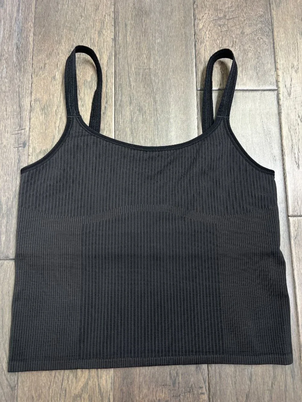 Lululemon Ebb to Street Scoop-Neck Cropped Tank Top Light Support, B/C Cup Black